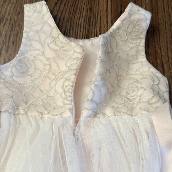 American Princess Light Pink Lace Tulle Infant Dress Sz 24mo Jewel detail AA - Picture 6 of 8